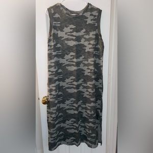 Womens Cami Print Dress Ankle Length XL